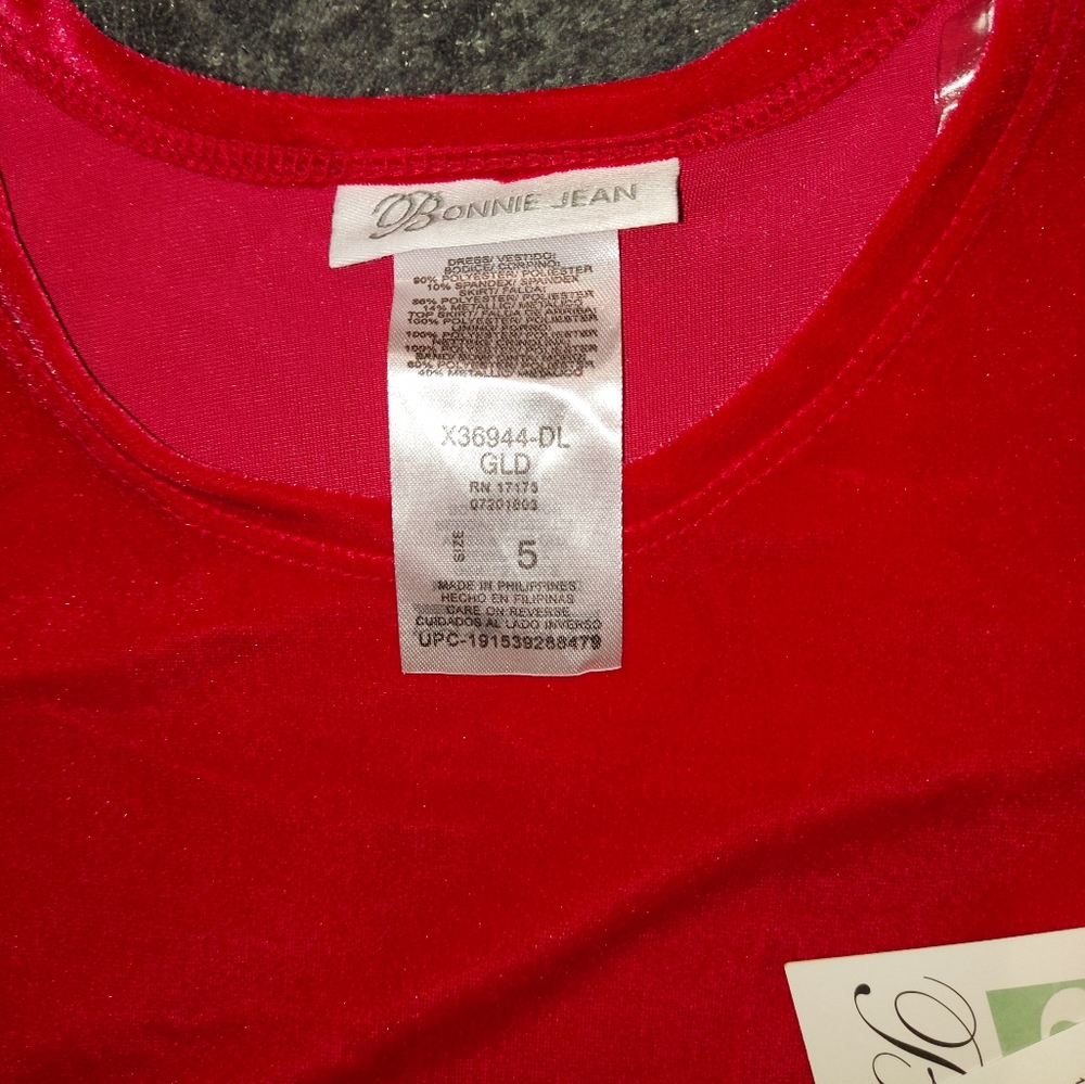 NWT Christmas Dress Red & Gold - Picture 6 of 6